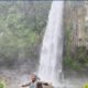 Pesona Air Terjun Tri Saksi di Desa Belitar Seberang. (Foto : Ist.)